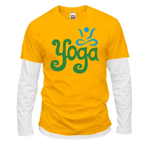 Чоловічий лонгслів Комбі з написом Yoga