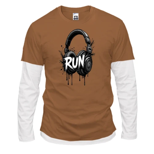 Мужской лонгслив Комби Наушники Run