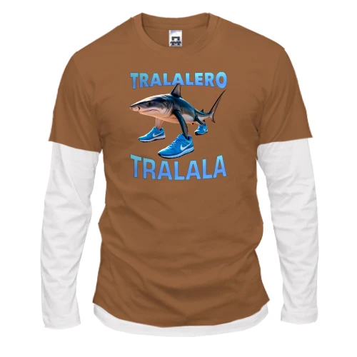 Мужской лонгслив Комби, синий, Tralaleo Tralala (2)