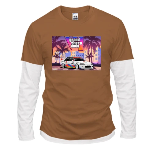 Мужской лонгслив Комби, синий, GTA 6 (2)