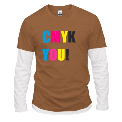 Мужской лонгслив с двойным рукавом CMYK YOU!