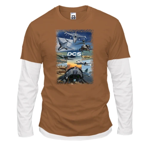 Мужской лонгслив Комби, синий, DCS World