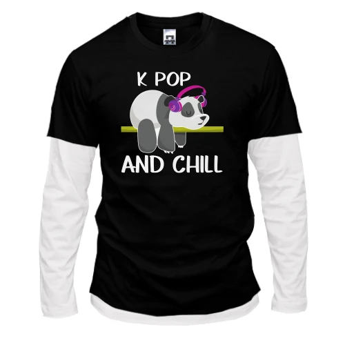 Мужской лонгслив Комби K-POP and Chill