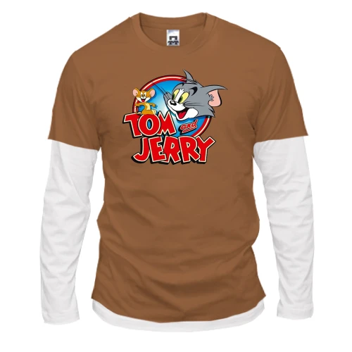 Мужской лонгслив с двойным рукавом Tom and Jerry