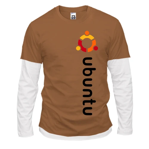 Мужской лонгслив Комби ubuntu. Men.