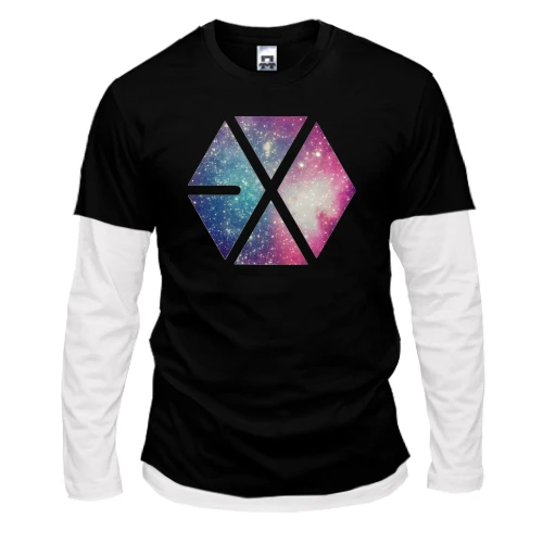 Мужской лонгслив Комби EXO (космос)