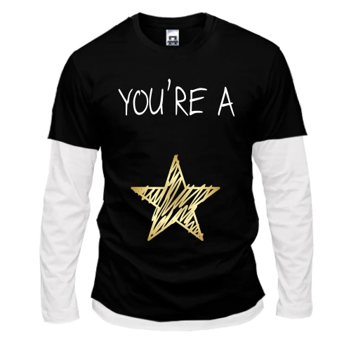 Мужской лонгслив Комби You`re a star
