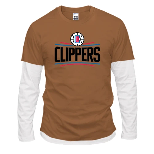 Мужской лонгслив с двойным рукавом Los Angeles Clippers