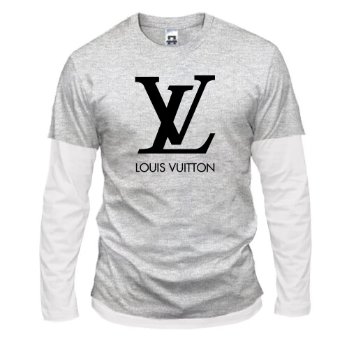 Мужской лонгслив Комби, Серый меланж, Louis Vuitton