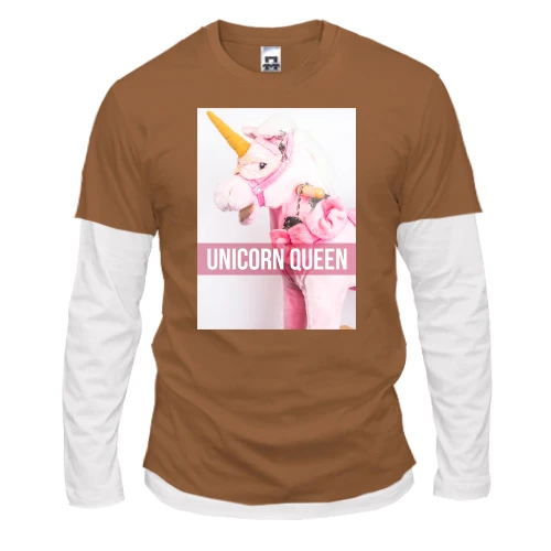 Чоловічий лонгслів з подвійним рукавом Unicorn Queen