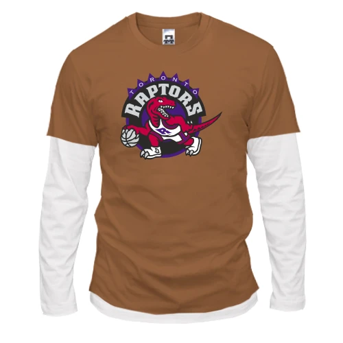 Чоловічий лонгслів Комбі, Синій, Toronto Raptors