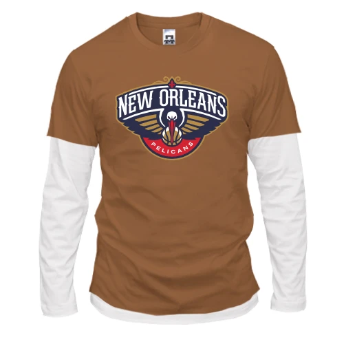 Мужской лонгслив с двойным рукавом New Orleans Pelicans