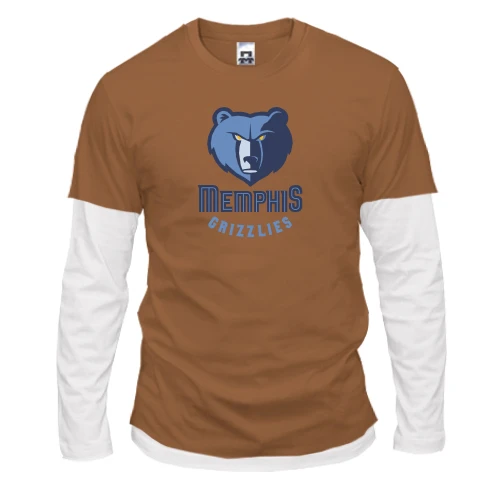 Мужской лонгслив с двойным рукавом Memphis Grizzlies