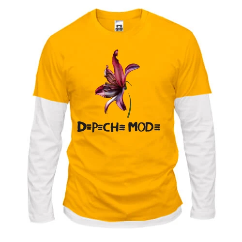 Чоловічий лонгслів Комбі Depeche Mode orchid