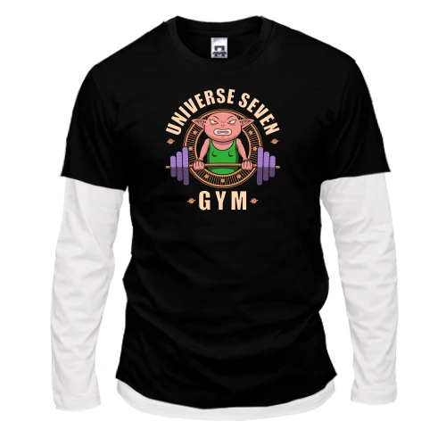 Мужской лонгслив с двойным рукавом Universe seven GYM