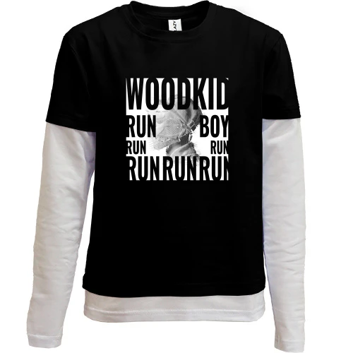 Комбинированный детский лонгслив Woodkid - Run boy