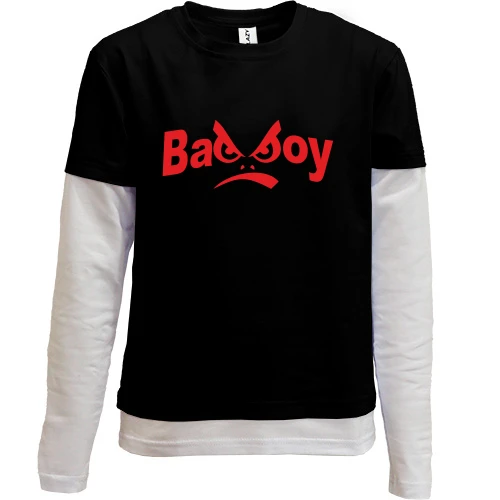 Комбинированный детский лонгслив Bad Boy
