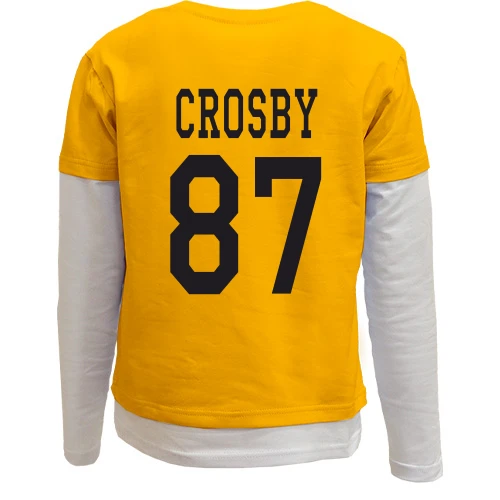 Комбинированный детский лонгслив, черный, Crosby (Pittsburgh Penguins)