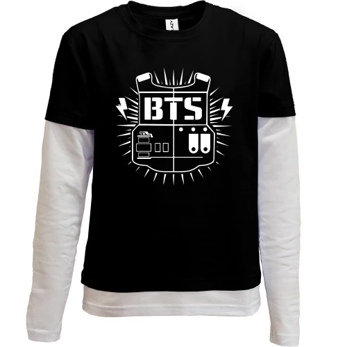 Комбинированный детский лонгслив BTS