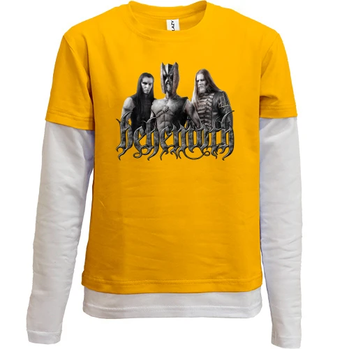 Комбинированный детский лонгслив, желтый, Behemoth (Воины)