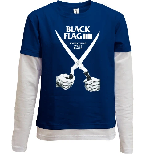 Комбинированный детский лонгслив Black Flag - Everything Went Black