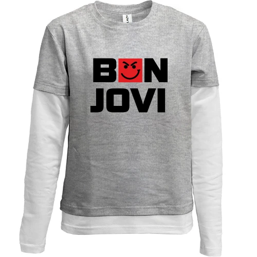 Комбінований дитячий лонгслів, сірий, Bon Jovi - Have a Nice Day (2)