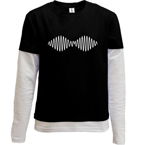 Комбинированный детский лонгслив, черный, Arctic monkeys - AM