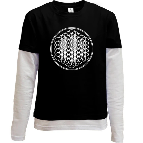 Комбинированный детский лонгслив, черный, c Bring me the horizon - Sempiternal