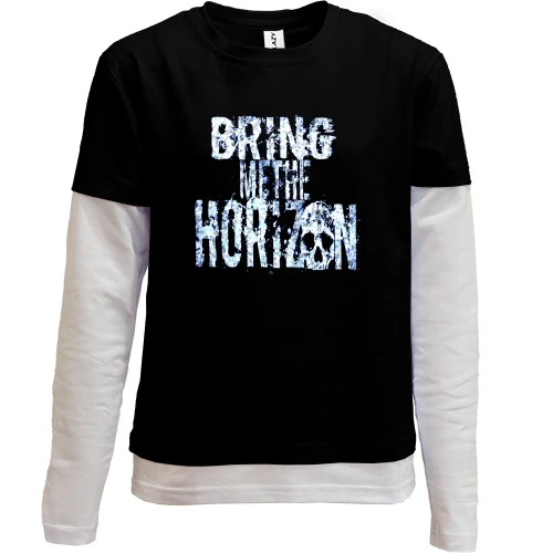 Комбинированный детский лонгслив, черный, c Bring me the horizon арт (2)