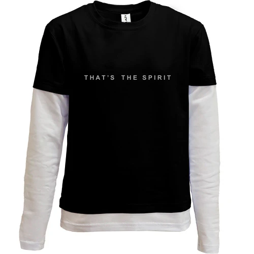 Комбинированный детский лонгслив, черный, c Bring me the horizon - That’s the Spirit