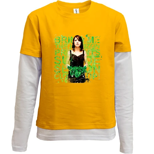 Комбинированный детский лонгслив, желтый, c Bring me the horizon - Suicide Season (2)