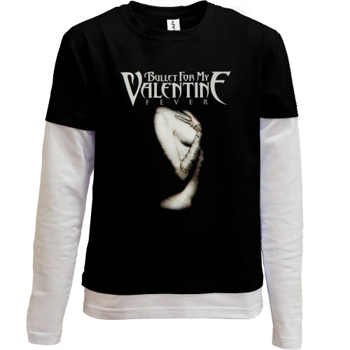Комбинированный детский лонгслив, черный, Bullet for My Valentine - Fever
