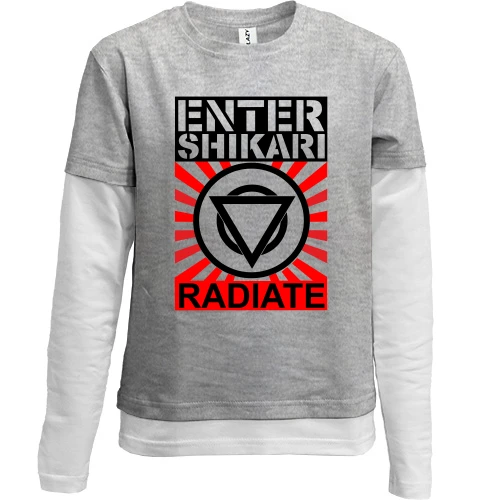 Комбинированный детский лонгслив, серый, Enter Shikari Radiate