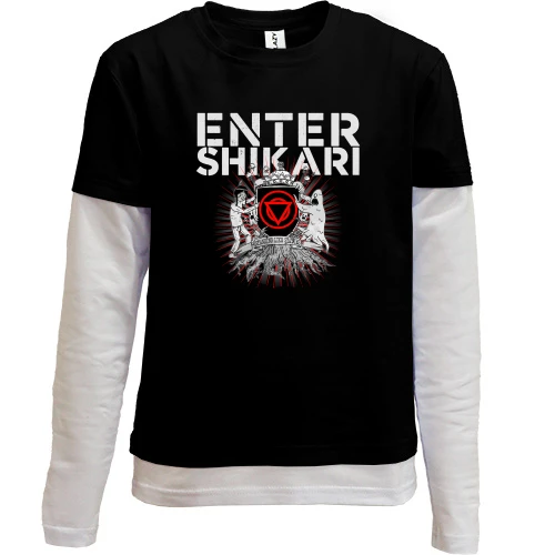 Комбинированный детский лонгслив, черный, Enter Shikari Take To The Skies