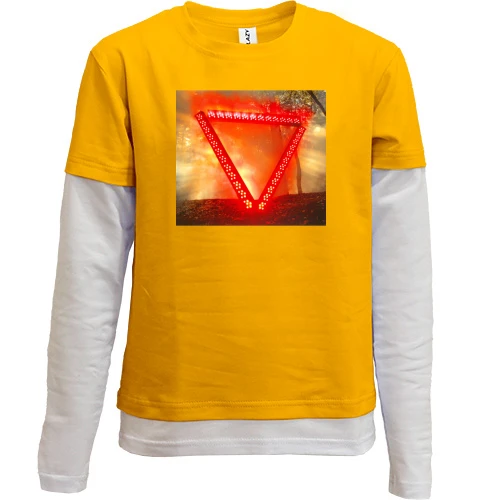Комбинированный детский лонгслив, желтый, Enter Shikari A Flash Flood of Colour