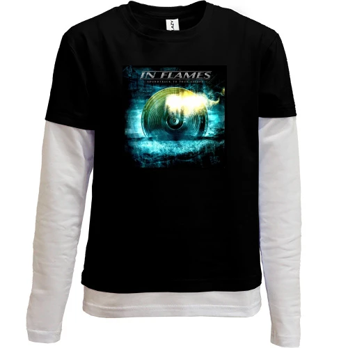 Комбинированный детский лонгслив, черный, In Flames - Soundtrack to Your Escape