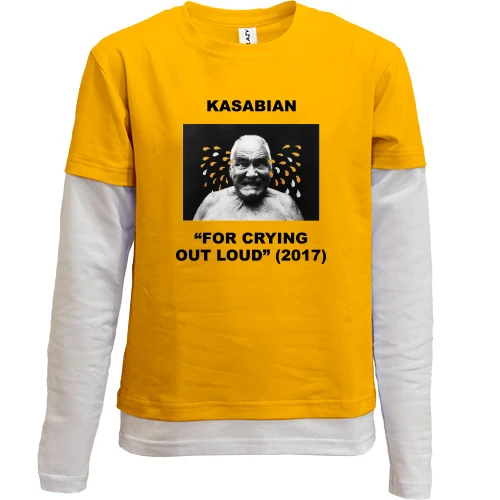 Комбинированный детский лонгслив, желтый, Kasabian - For Crying Out Loud