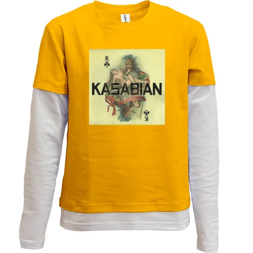 Комбинированный детский лонгслив, желтый, Kasabian - Empire