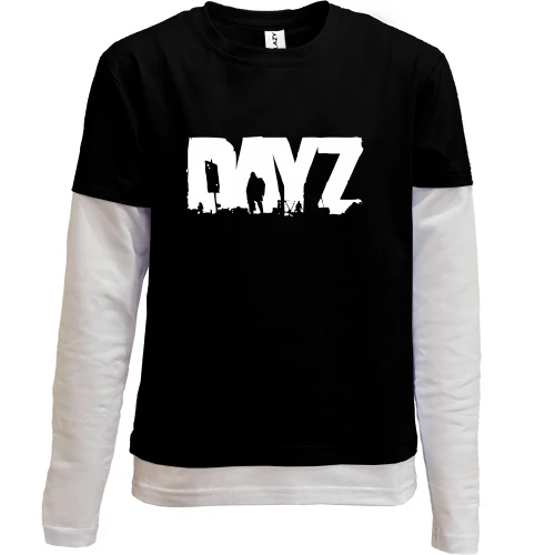 Комбинированный детский лонгслив, черный, DayZ