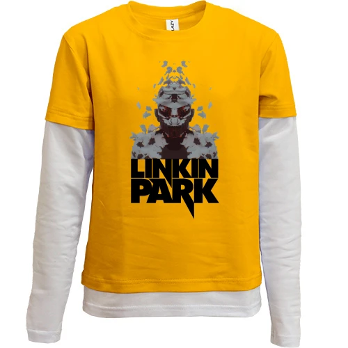 Комбінований дитячий лонгслів, жовтий, Linkin Park - Living Things