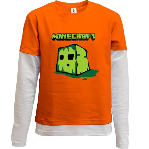 Комбинированный детский лонгслив, красный, Creeper