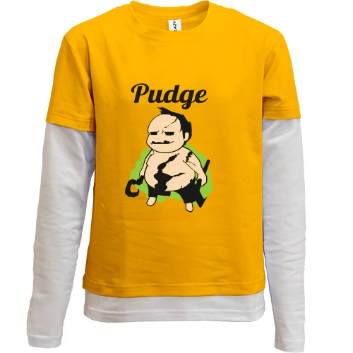 Комбинированный детский лонгслив, желтый, Pudge Dota 2