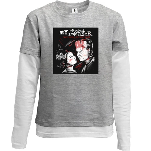 Комбінований дитячий лонгслів, сірий, My Chemical Romance - Three Cheers for Sweet Revenge