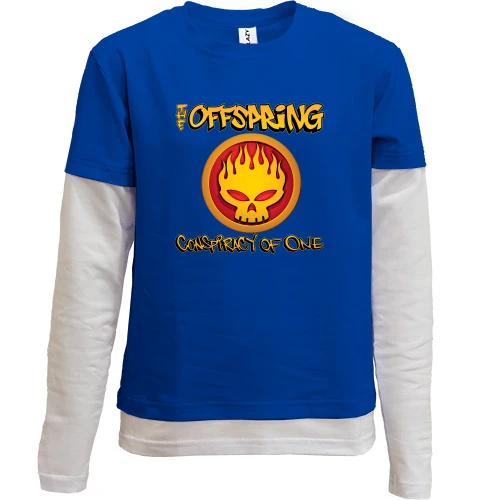 Комбінований дитячий лонгслів, синій, The Offspring - Conspiracy of One