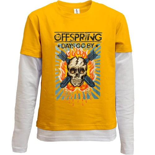 Комбінований дитячий лонгслів, жовтий, The Offspring - Days Go By (2)