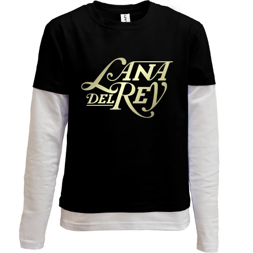 Комбинированный детский лонгслив Lana Del Rey