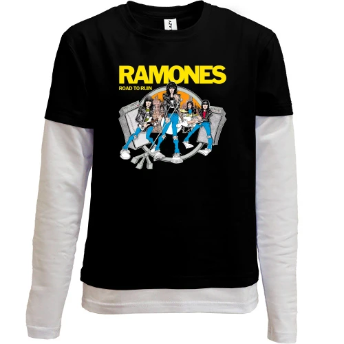Комбинированный детский лонгслив Ramones - Road to Ruin