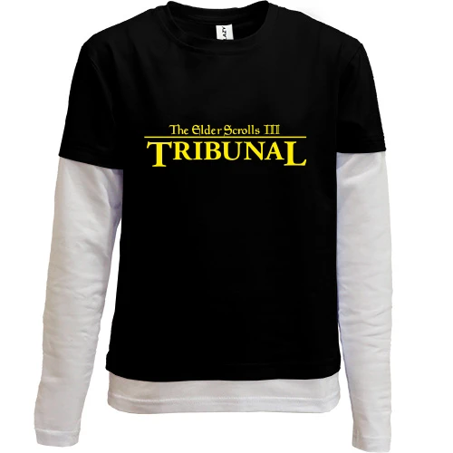 Комбинированный детский лонгслив, черный, The Elder Scrolls III: Tribunal