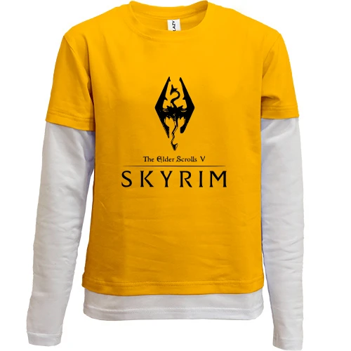 Комбинированный детский лонгслив, желтый, The Elder Scrolls V: Skyrim
