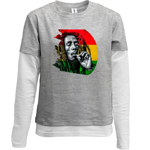 Комбинированный детский лонгслив, серый, с Bob Marley (2)